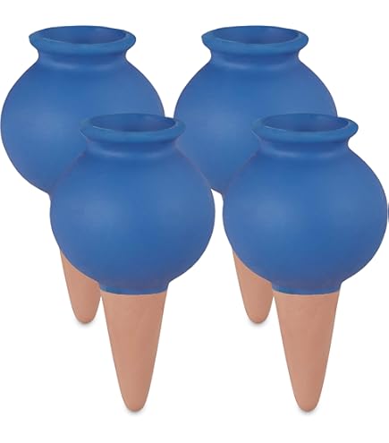 Lot De 4 Irrigation à Cône D'argile, Cône En Argile D Bonne Penetration De Leau Irrigation A Cone Dargile Pour Fleurs Plantes En Pot Et Plantes De Jardin 90108250