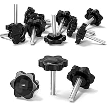 4 Manopole A T In Plastica Con Vite M8x14mm - Serraggio A Mano Per Macchinari