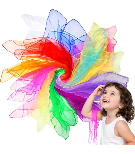 Lot 10 Rubans De Gymnastique Rythmique / Danse – 2 M – Bâton 30 Cm – Couleur Ciel Étoilé – MUROAD Enfant 3+ Ans