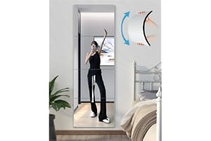 Shatterproof Wall Mirror Full Length for Bedroom,Plexiglass Gym Mirrors for Home, Extra Thick: 0.1 inch, 10x10 inchx4 Pcs, Workout Mirrors Safe for Kids, Over The Door, Long Wall Mounted,Acrylic frame