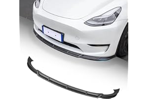 ‎THINSGO ThinsGo für Tesla Model Y Frontlippe Spoiler Frontspoiler Protector Stoßfängerlippe Spoilerlippe 2021 2022 2023 Zubehör (Matte Carbon Fiber)