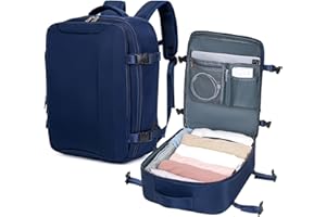 LOSSGA Sac a Dos Voyage Cabine Avion Valise Cabine 45x36x20 Easyjet Bagage Cabine Sac de Voyage Sac Voyage Cabine avec Compartiment pour Ordinateur et Chaussures Sac Easyjet 45x36x20 Sac à Dos Femme Homme