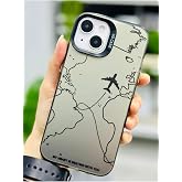Go Accessory Metallic ELECTRO Silicone Case with Fingerprint-Free Printing Pattern Compatible with iPhone 13-14 AND 15