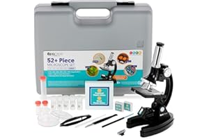 AmScope-KIDS M30-ABS-KT51 120X-240X-300X-480X-600X-1200X Microscopio, brazo de metal, para niños, biología