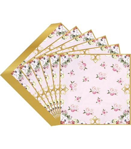 48 PCS Vintage Floral Paper Plates 7 Inch, Scalloped Flower Tea Party Plates Disposable Cake Dessert Plate For Birthday Bridal Shower Shower Wedding Party Drations Floral 25112723 P 221689420 - View #7