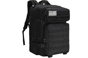 SEYATULLH Mochila Táctica Militar 45L Hombre/Mujer Sistema MOLLE Reforzado Tejido 900D Anti-Rasgón Gran Capacidad Senderismo Montañismo Camping