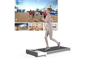 Superun Raceable Cinta de Andar para Dispositivo Portatil Alta Tecnología, MAX 159KG Cinta de Correr Escritorio App Control, Walking Pad con Cursos Ejercicios y Multijugador Carrera en Casa u Oficina
