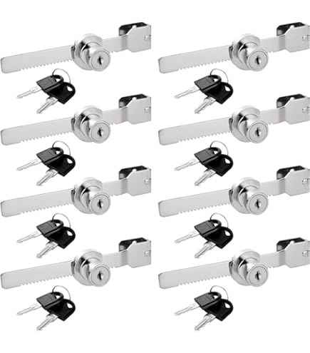 Knpwer Set Of 4 Glass Sliding Door Ratchet Locks, Display Cabinet - View #3