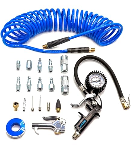 EADUTY 1/4" X 100 Ft Polyurethane Air Hose - Lightweight Flexible Compressor Hose With Quick Coupler - View #13