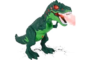 PQETBV Dinosaure Jouet pour Enfants, Dinosaure Jouet avec Lumières et Sons, Dinosaures Jouets Éducatifs Jeu Exterieur Interieur Cadeau Garçons Filles 2-10 Ans