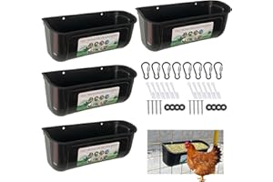 KMQRDZI Nueva alimentación de pollo grande, valla, alimentación de pollo colgante de gran capacidad, comedero para aves de corral al aire libre y agua, piensos para gallinas, patos, gansos, perros, vacas y