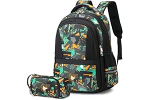 SOMBLG Boys Backpack Student Kids Bookbags Durable School Bags Big Heavy Duty Travel Waterproof
