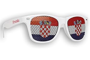 Promo Trade Fanbrille Kroatien - Croatia - Hrvatska – Sonnenbrille – Brille Hrvatska – Weiß - Fan Artikel