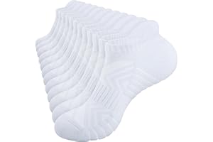 Benirap Mens Tranier Socks Cushioned Running Socks, Anti-Blister Cotton Ankle Sports Sock for Men Women Low Cut Breathable Athletic Sock(6 Pairs)