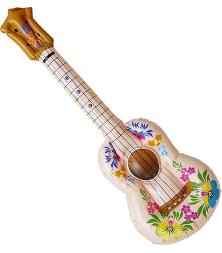 Guitare Gonflable Widmann 105 Cm - Air Guitar - Fête Déguisement Rock - Avec Bandoulière
