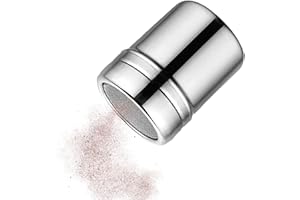 ZVN ZOJNE Spolverino per zucchero in polvere, in acciaio inox, a maglia fine, con coperchio, per cioccolato, caffè, farina, zucchero, pepe, cacao