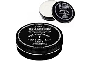 DR. JACKSON DR JACKSON Cera Mate Pelo Hombre 100 g. Fijación media, textura natural y acabado no graso. Ideal para estilizar y definir peinados masculinos con aspecto mate profesional.