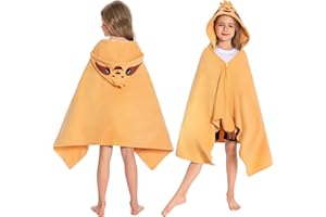 OLAOLA Badeponcho Kinder, Weich und Schnelltrocknendes Badetuch Poncho, Mikrofaser Handtuch mit Kapuze für Strand Schwimmen, Strandtuch für Mädchen Jungen 3-12 Jahre Alt (Faultier)