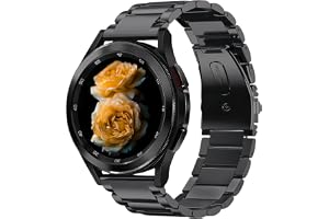 Rostfritt stål armbandsur, Compatible with Samsung Galaxy Watch Band 7/FE/6/5/4/3 & Watch 5 Pro & 6/4 Classic & Gear S3/S2, (
