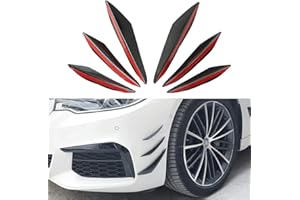 ‎RIXERKOC 6Pcs Universal Auto Front Bumper Lip Splitter, Gummi Flossen Spoiler Canards Kit für Auto Karosserie Auto Anti Collision Strip Dekoration Aufkleber, schwarz