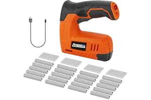 ANESTY Cordless Staple Gun, 2in1 Electric Stapler & Nailer, Rechargeable Stapler/Tacker, with 2000pcs 10mm Nails and 2000pcs 10mm Staples [Small, Lightweight, Compact]
