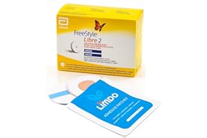 FreeStyle Libre 2 Flash Glucose Monitoring System Sensor with Limdo Patches, Continuous Glucose Level Monitoring