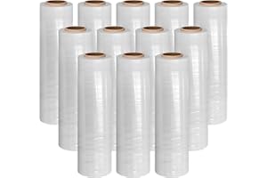 Multi Use Strong Pallet Wrap Cling Film, 2x YUNJU Tear Resistant Water & Moisture Proof Pallet Stretch Shrink Wrap for Moving House Furniture Wrap Packaging 400 x 250m