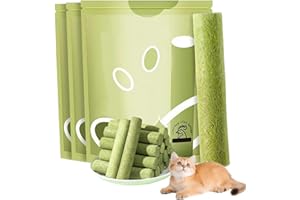 COKOOZOO 12Pcs Cat Grass Sticks, Cat Grass Teething Stick, C/at Toys, C/at Sticks, C/at Chew S/ticks, C/at Grass Chew Stick, C/at Teeth Cleaning, Catnip Toys S/ticks for Hairball Removal
