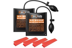 Maxetodo 2PCS Cuscini Gonfiabili ad Aria, Cuscino Gonfiabile per Sollevamento di Mobili Pesanti fino a 440 libbre di Altezza 6cm per l'installazione di Porte e Finestre di Casa,e Riparazione dell'Auto