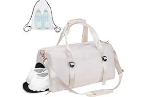 AISPARKY Gym Sport Bag Dry Wet Separated, Waterproof Large Sports Duffel Bag Training Handbag with Shoes Compartment for Sport Traveling Swimming Yoga Hiking Camping for Women