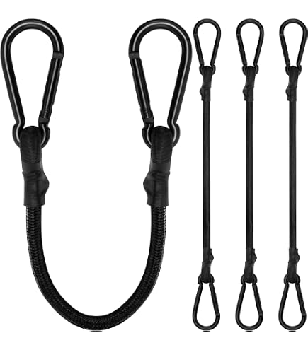 Kshineni 6-Pack 24 Inch Bungee Cords With Hooks - Heavy Duty Elastic Straps For Camping, Luggage & More