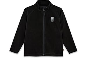 KABOOKI Lego Wear Kurtka polarowa z zamkiem błyskawicznym dla chłopców, czarna, 116