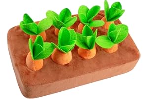 Filvczt Pluszowa zabawka dla marchewki, mata węchowa dla zwierząt domowych, łatwa do czyszczenia, trwała, 22,5-28,5 x 17 x 6 cm dla agresywnych gryzaków, psów