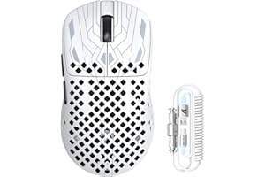MAMBASNAKE M2 Ultra-Lightweight Wireless Gaming Mouse, PAW3395PRO Sensor 40000 DPI, 41g Carbon Fiber, Mouse Coiled Cable, Tri-Mode 2.4G/Bluetooth/Wired, 100M Clicks, Cloud Driver, Ergonomic Design
