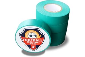 FOOTBALL SOCK TAPE LTD 10x Green Football Sock Tape Rolls. 20 Metre Shin Pad Tape. Sock Tape. Football Tape. Soccer Tape. Hockey Tape.