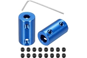QUARKZMAN styv skruvkoppling 5 mm till 7 mm axelkopplingskontakt L25 mm x D14 mm stålledkontakt styv koppling set för 3D-skri