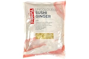 Yutaka Sushi Gari Pickled Ginger Non-Coloured – Premium Grade 1.6kg| Authentic Japanese Sushi Ginger | No Artificial Colouring | Vegan-Friendly & Ready to Serve | Ideal for Sushi,Sashimi & Bento Boxes