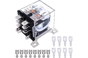 Taiss/JQX-12F 2Z DC 12V Coil 8 Pin 30A DPDT 2NO 2NC Electromagnetic Relay General Purpose Power Relay for Remote Control, Automatic Control System +Wire Terminal (Warranty 1 Years) LJQX-30/2Z DC12V