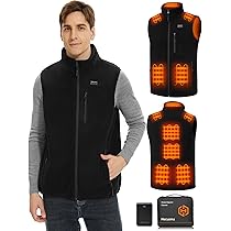 Women's Padded Heated Vest with Battery Pack 16000mAh 7.4V, Warming Heated Vests for Women, Slim Heating Vest for Women, Black, M
