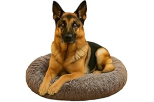 Dorian Home - Cuccia Cane Interno e Cuccia Gatto Tonda, Cuscino Cane Gatto Antiscivolo - Cuscino per Cani e Gatti Lavabile Taglia Grande, Media, Piccola, Lettino Cani Morbido, Letto Peloso a Ciambella