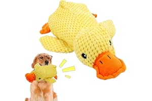 Grillix Quack Quack Duck Dog Toy, Giocattolo da Masticare Calmante per Cani, Anatra gialla,Giocattolo Sonoro per Cani da Interni ed Esterni