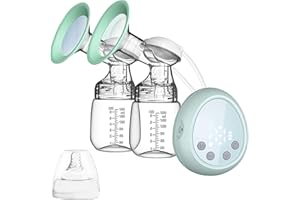 ELITECRAN Tire-lait électrique rechargeable - Double tire-lait ultra silencieux - 3 modes et 9 niveaux - Avec tétine - Pour les déplacements et la maison - Peut être utilisé seul