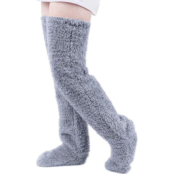 Weihnachtliche Overknee-Socken Aus Gänsedaunen – Super Weich & Warm, Perfekt Für Kalte Tage (Einheitsgröße)