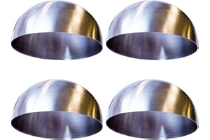 LILY COOK COOK CONCEPT Easy Make KA11151 Lot de 4 Dômes de présentation INOX Argent 8 x 8 x 4,20 cm