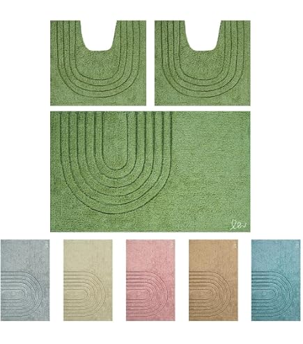 Tappeto Bagno Cuori Set 3 pezzi Antiscivolo memory Qualità Made in, tappetini ba