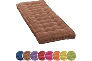 HKJGNH Coussin de Banc Exterieur intérieur 100x40/120x40/140x40/150x50/180x55cm Banc Assise Coussin 8-10cm Jardin Coussin D'assise Epais Coussin de Sol Canapé pour Maison Patio Balançoire(Color 1,120x50cm(47