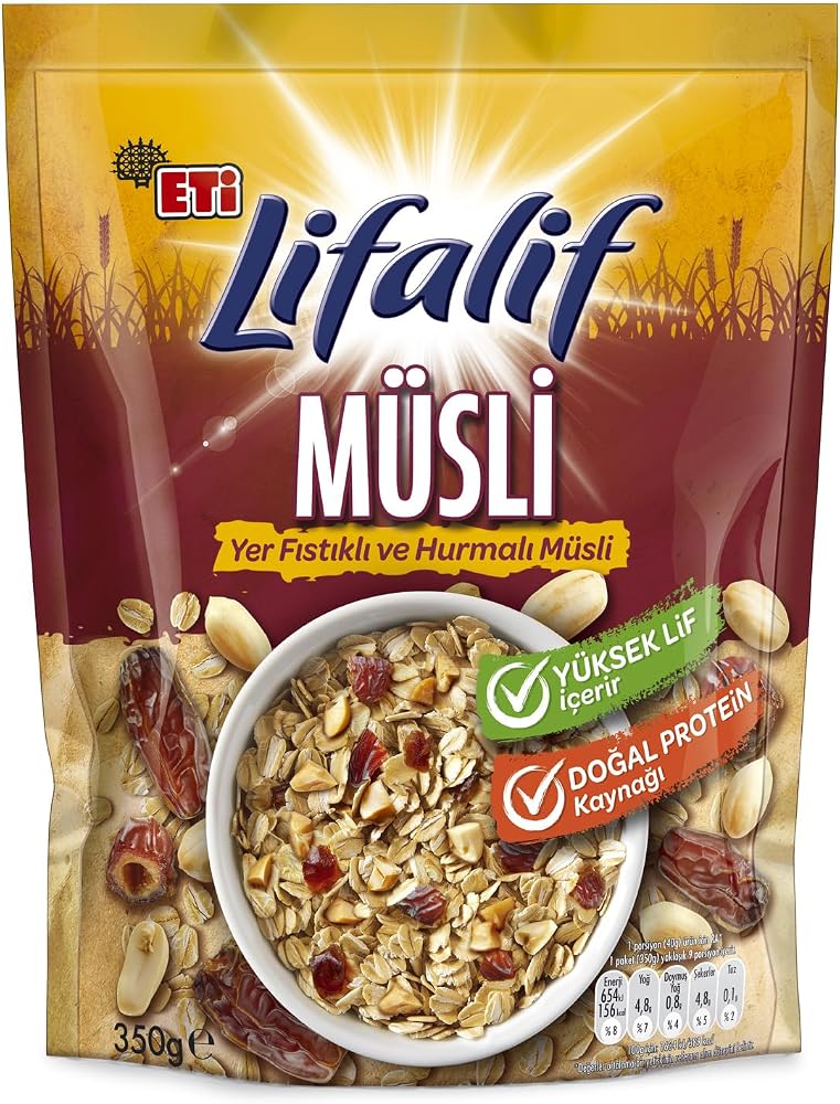 Eti Lifalif Yer Fıstıklı Ve Hurmalı Müsli 350 g