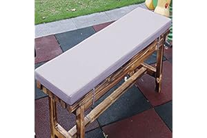Zoomlie Coussin de banc imperméable pour mobilier d'extérieur - 100/110/120/140/150 cm de long - 5 cm d'épaisseur - Pour terrasse, pelouse, balcon (gris, 90 x 40 x 5 cm)