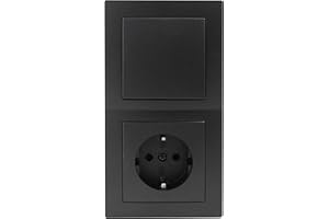 MC POWER Flair 1535041 - Set di prese a 2 prese professionali, 3 pezzi, attacco a morsetto, antracite opaco