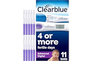 Clearblue Advanced Digital Ovulation & Pregnancy Test, Double Your Chances of Getting Pregnant. 10 Advanced Digital Ovulation Tests & 1 Rapid Detection Pregnancy Test, Try The Free Cycle Tracking App